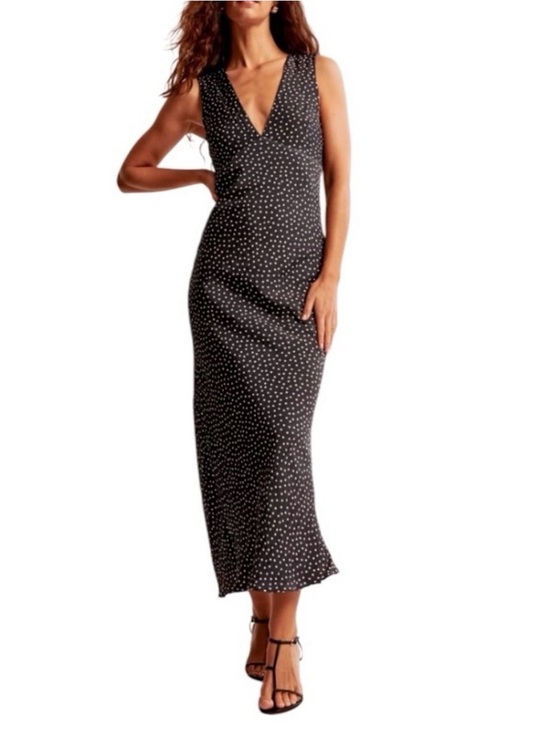 Abercrombie & Fitch Dresses & Skirts - **SOLD** Abercrombie & Fitch Black Maxi Dress with White Polka Dots